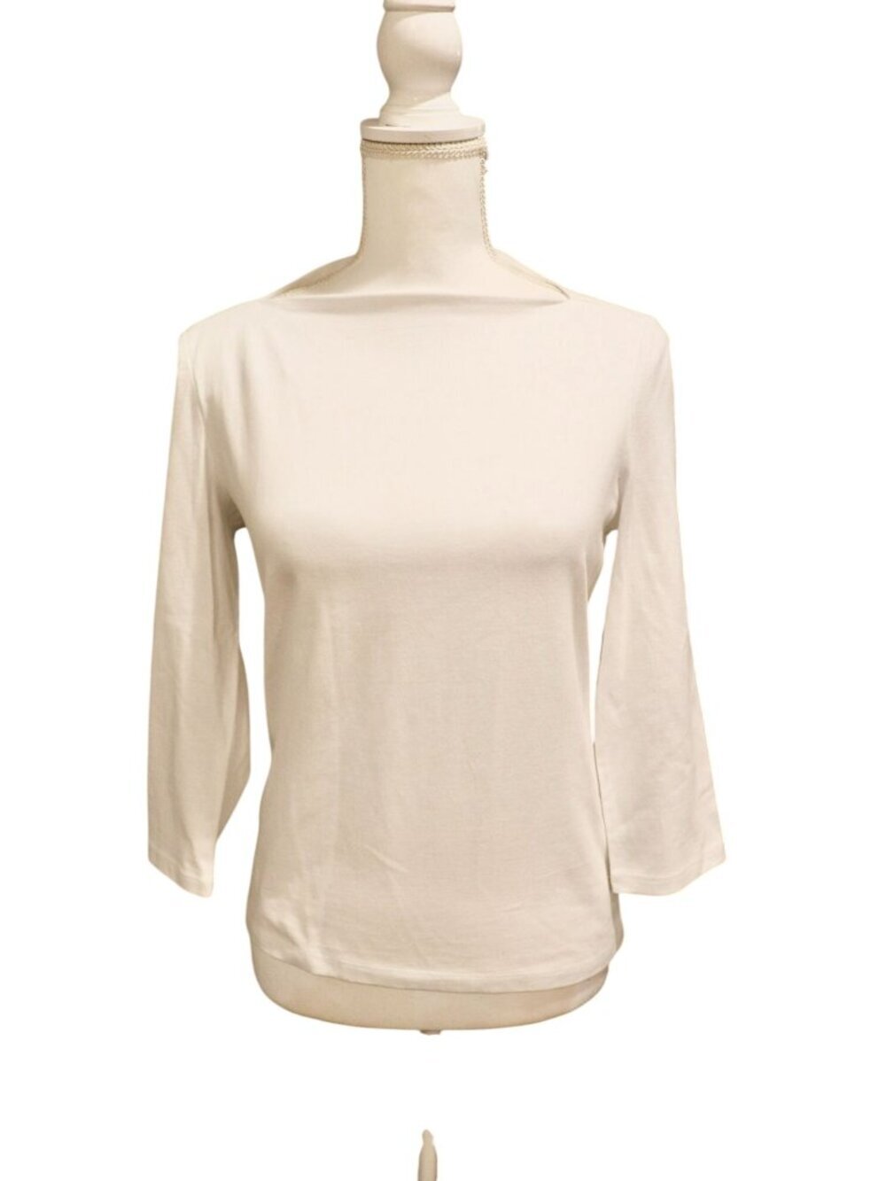 Kate Spade Broome Street 3/4 Sleeve Everyday Tee Fresh White Size S